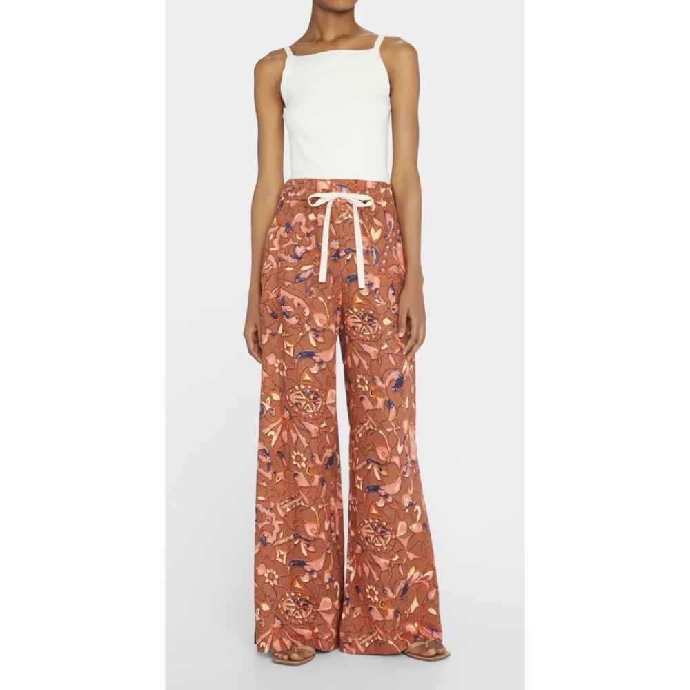 A.L.C. Naia Wide-Leg Linen Pants NWT Size 0 Breezy Coastal Bohemian Relaxed Fit